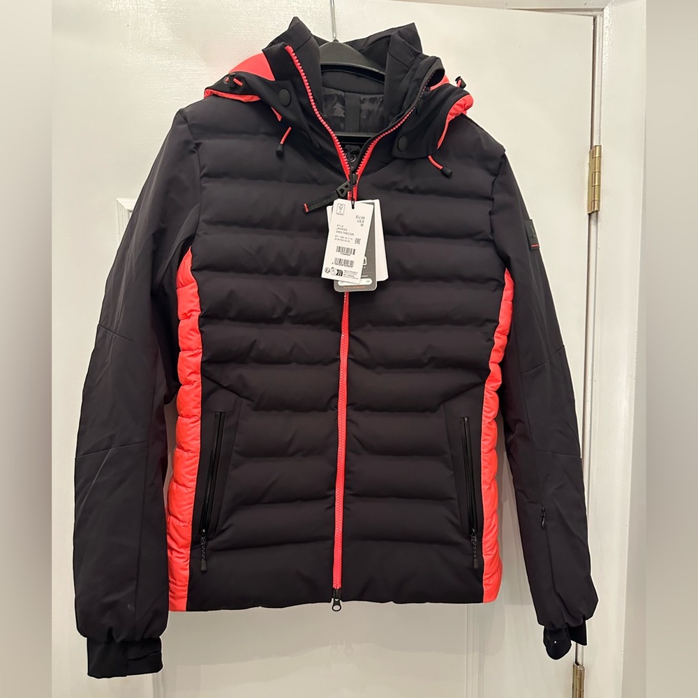 NWT NIB BOGNER Fire And Ice Janka3 Ski Jacket Black Pink Size 8